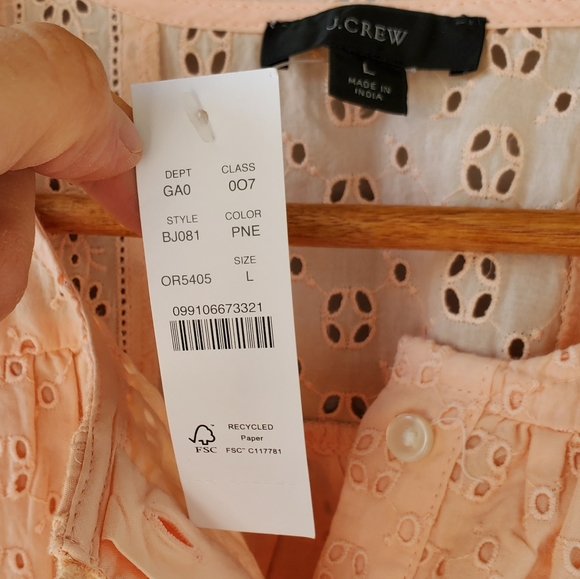 J. Crew Orange Flutter Sleeve Crop Top - Picture 6 of 13